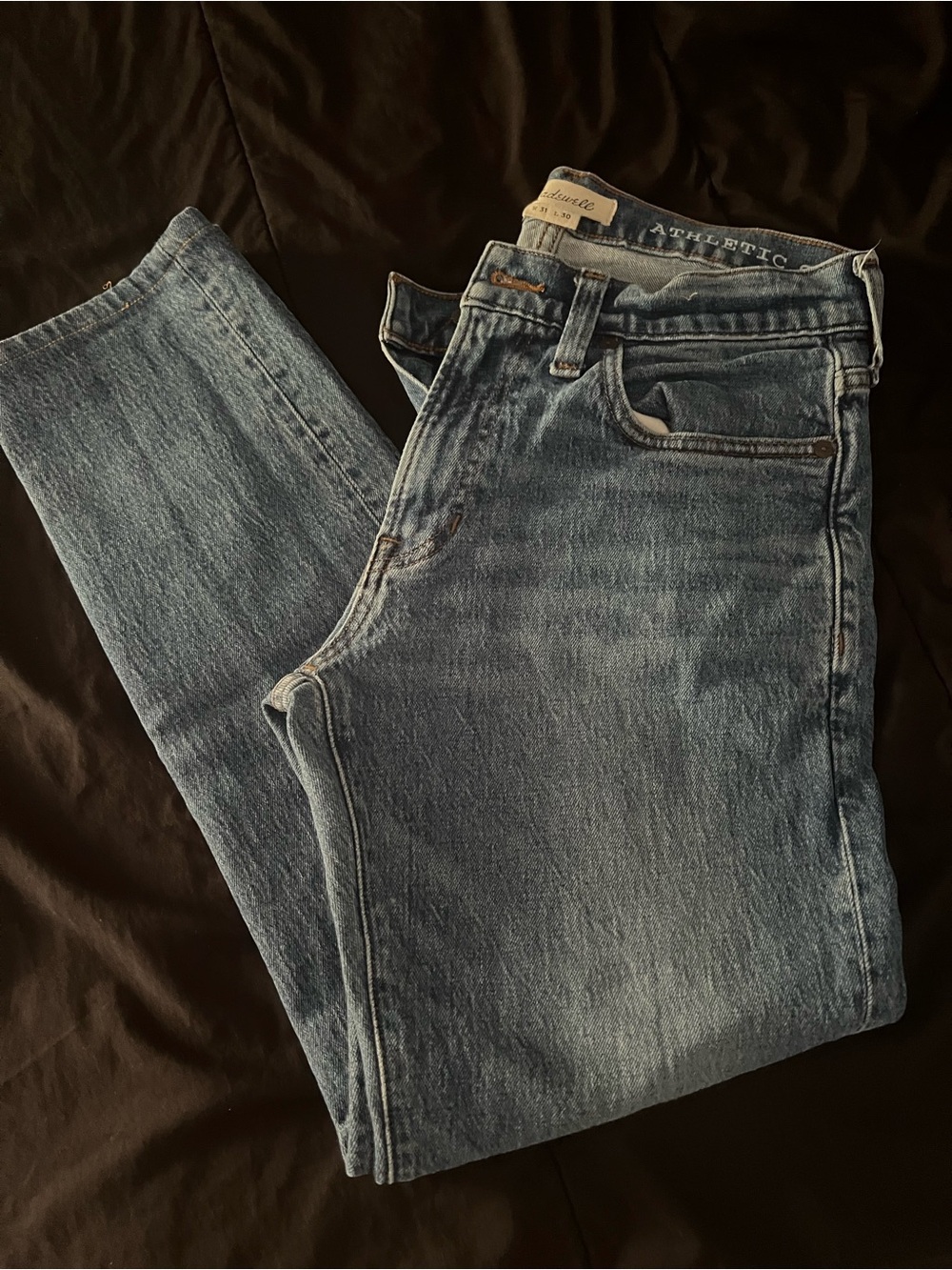 Madewell Men's Slim Straight Jeans in Medium Blue